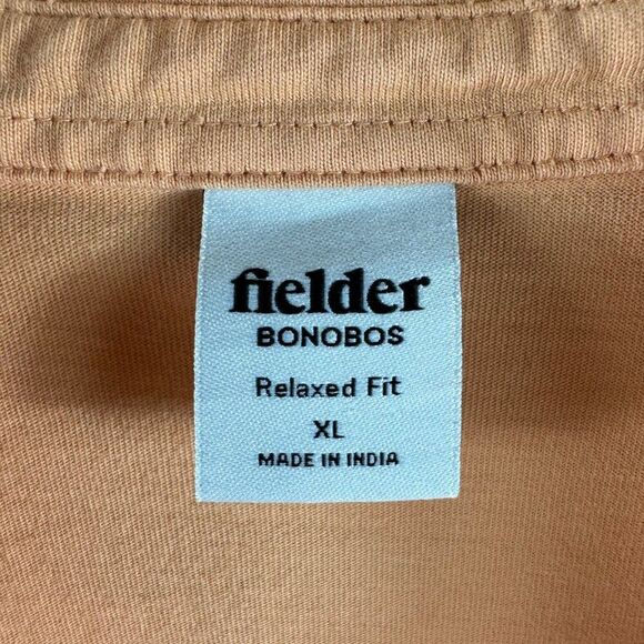 Fielder by Bonobos Relaxed Fit Gradient Ombre Dip Dye Polo Shirt XL Orange Pink - Picture 6 of 10